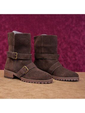 Splendid Women Karlyn Dark brown Moto Festival Boho Party Boots sz 10